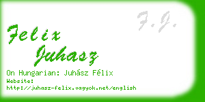 felix juhasz business card